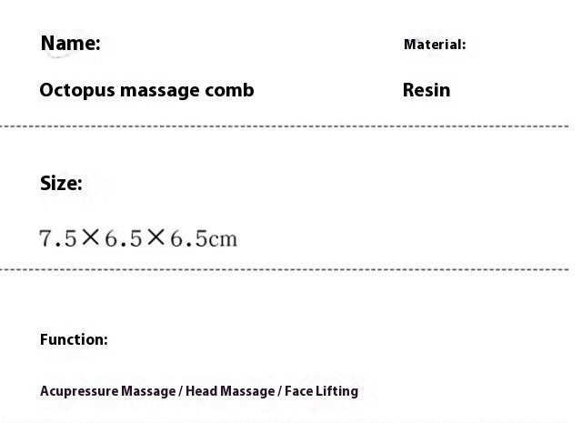 Periocular Meridian Small Octopus Massage Comb Massage Tool