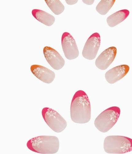 Wearable Nail Shaped Piece Flower Removable