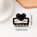 Valentine's Day Heart Shaped Color Block Fresh Sweet Updo Shark Clip