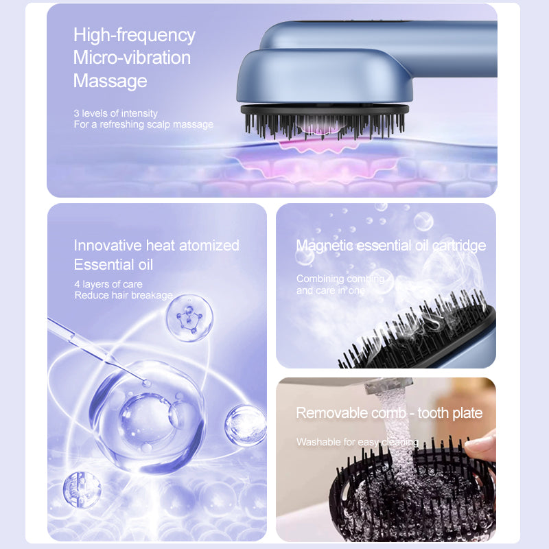 Vibrating Heated Essential Oil Hair Massage Comb