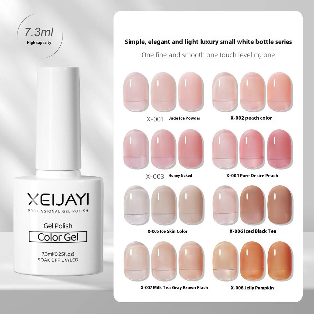 XEIJAYI Nude Ice Transparent Color Cherry Red White UV Polish