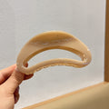 Simple Large Hollow Jelly Crescent Barrettes