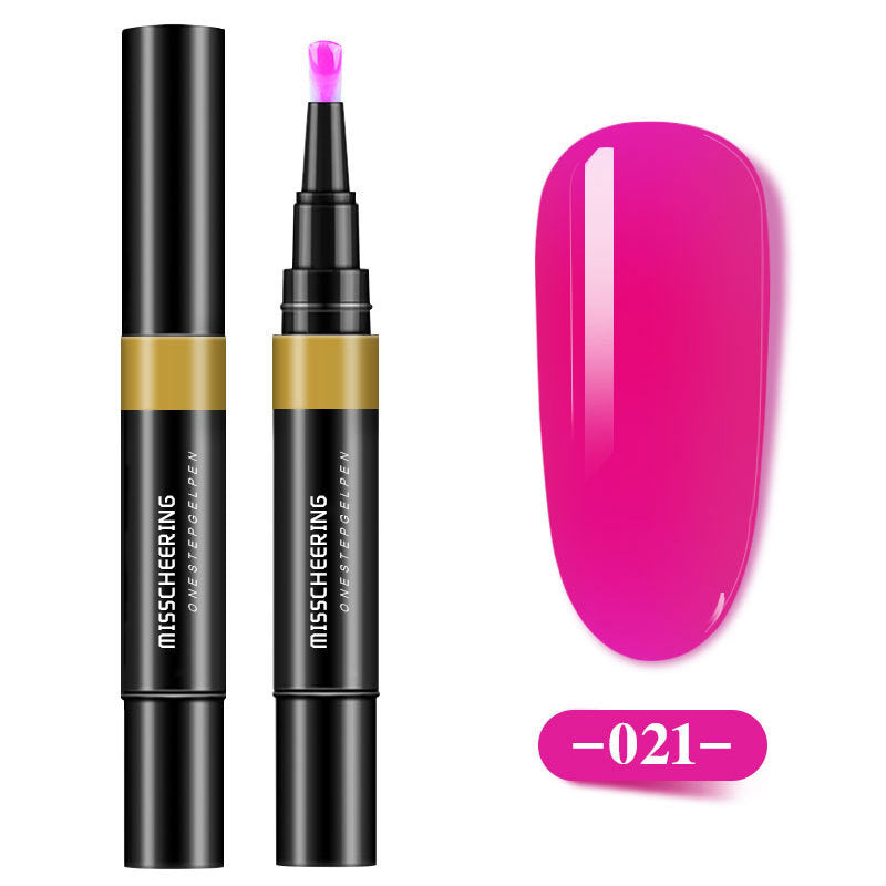 Misscheering One-step Glue Three-in-one Nail Polish Glue Pen Lazy Long-lasting Phototherapy Glue Nail Manicure
