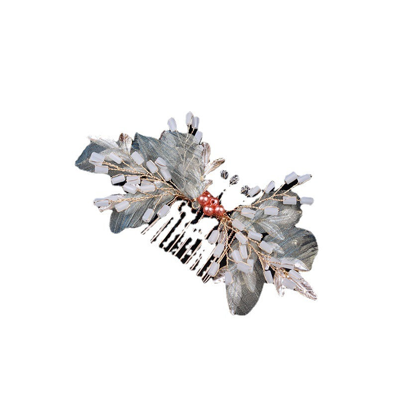 Bride's High-end Handmade Hair Comb Alloy Wedding Headwear