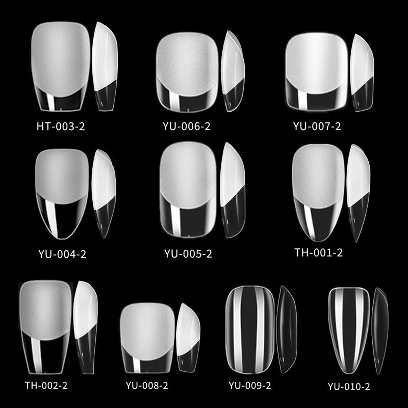 Press On Nails Transparent Semi-frosted Nail Tip Full Stickers Light Folding