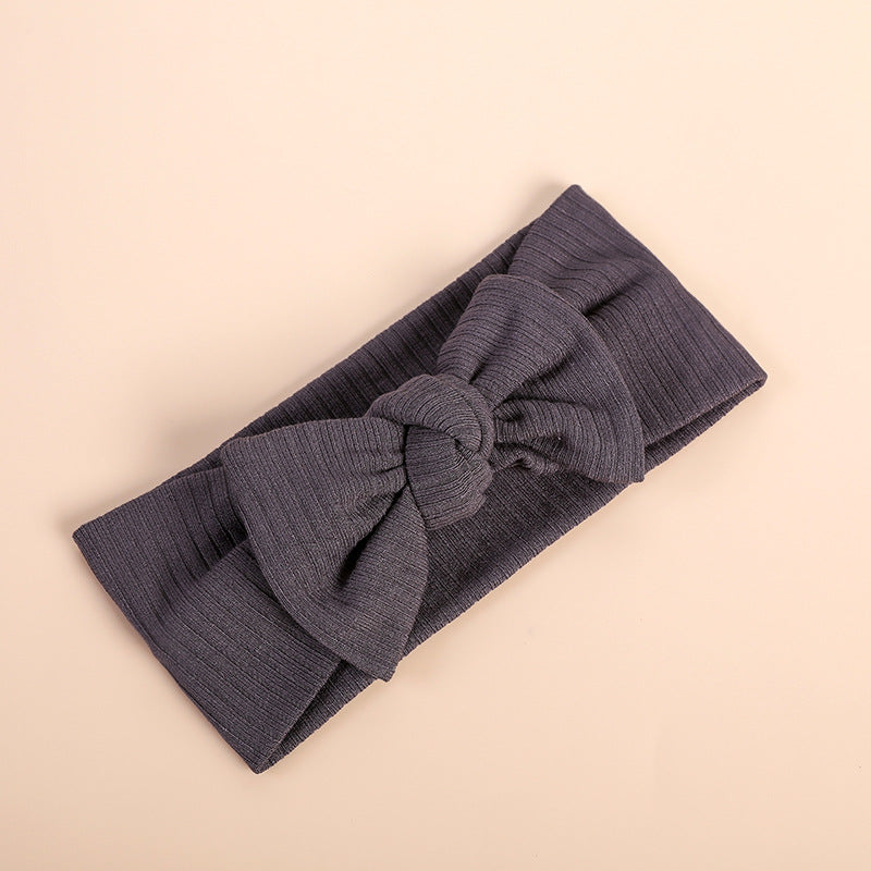 Baby Knitted Stretch Non-marking Bow Hair Tie