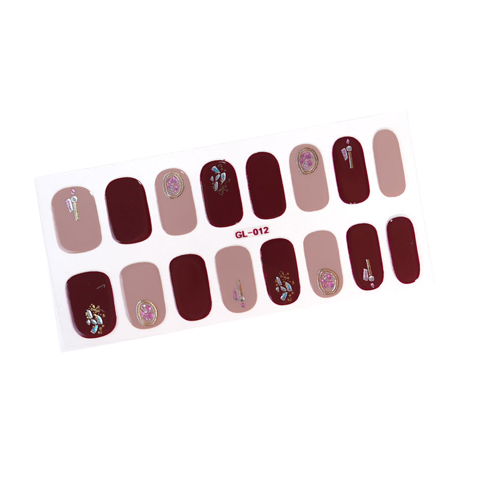 Younail Bronzing Cat's Eye Letters Color Nail Polish Film Nail Stickers Full Stickers