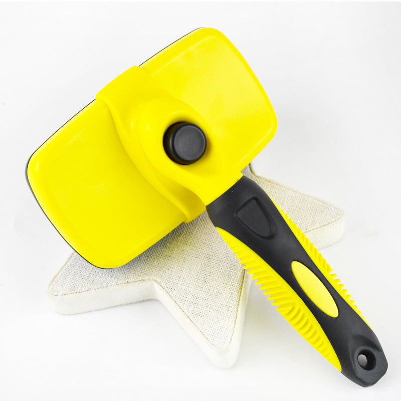 Automatic Pet Hair-pushing Comb Push-type Telescopic Needle Comb For Dogs