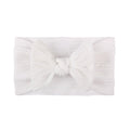 European And American Soft Jacquard Nylon Children Headwear Baby Bow Does Not Hurt Skin Hair Band Girl Wide Headscarf