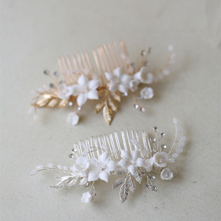 Bridal Headwear Beautiful Rhinestone Beaded Accessories Hair Comb