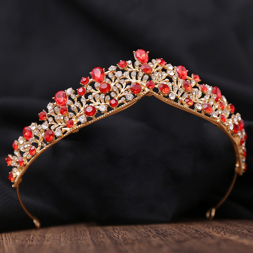 Rhinestone Headband Baroque Alloy Crown