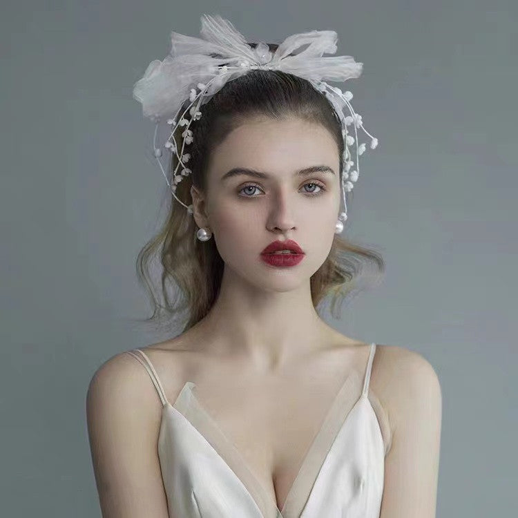 Ladies Fashion New Flower Piece Mesh Headwear