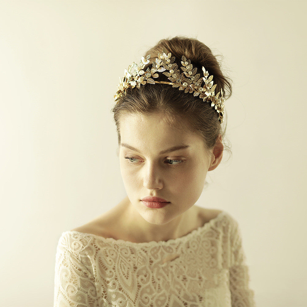 Fashion Three-dimensional Leaf Bridal Headdress