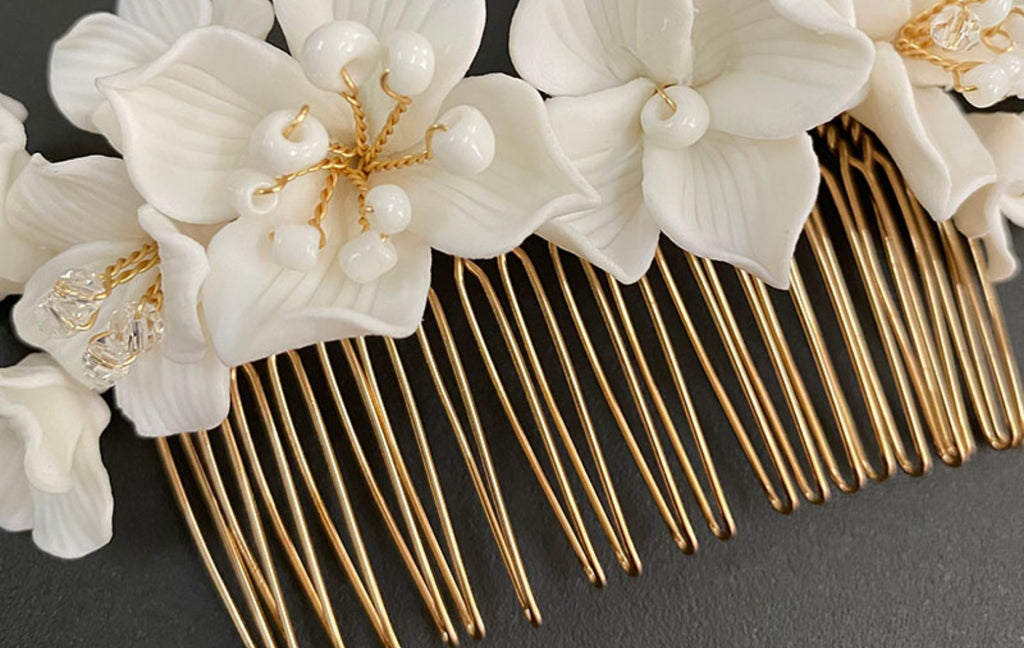 Bridal Headwear Accessories White Ceramic