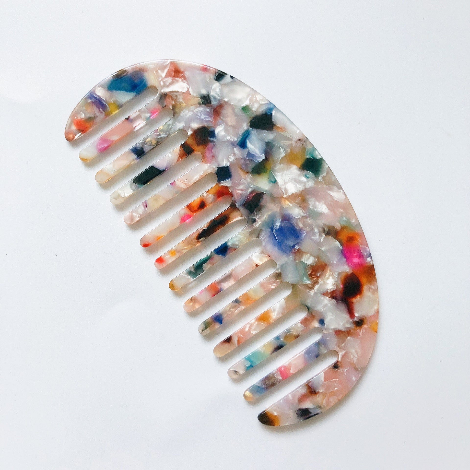 Women's Acetate Plate Semicircle Geometric Comb