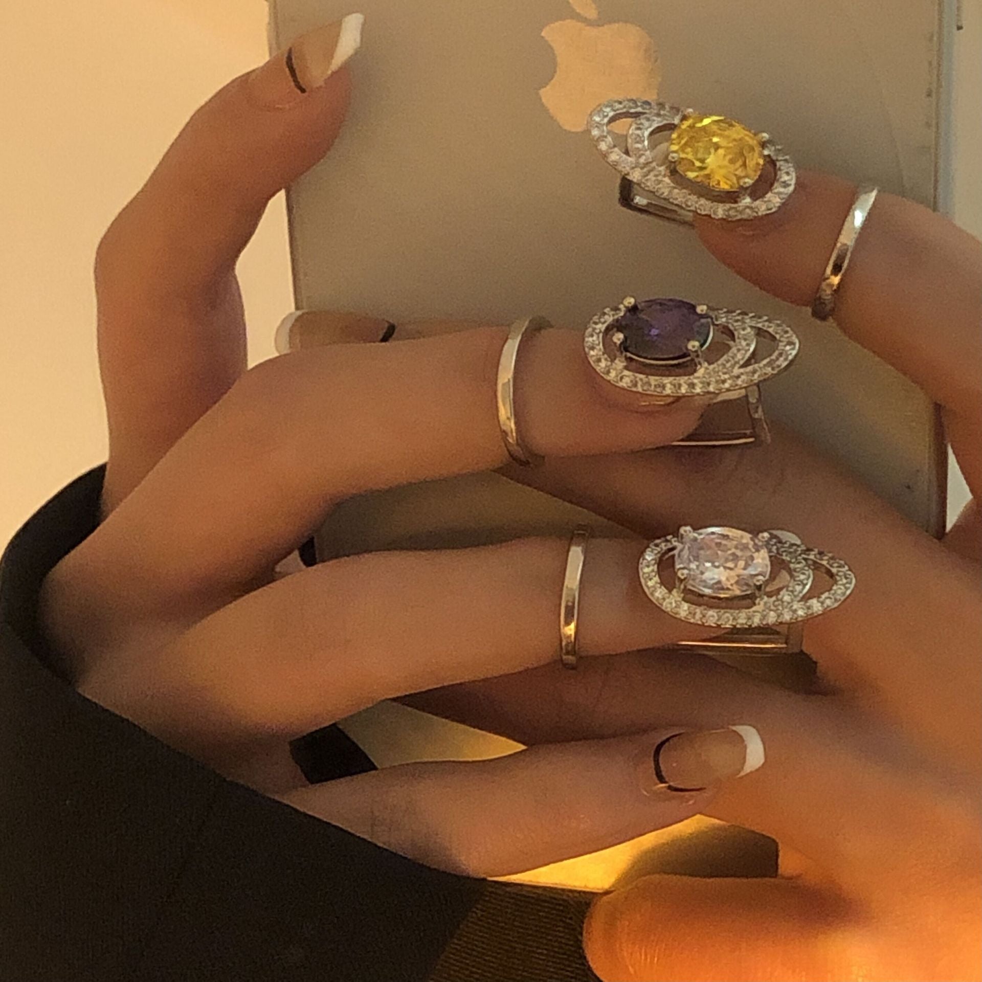 Gem Fingertip  Nail Enhancement Ring
