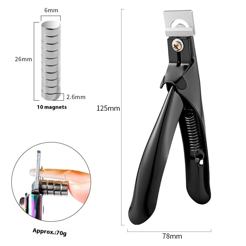 Nail Art Straight Cut Ribbon Titanium French U-shaped Scissors