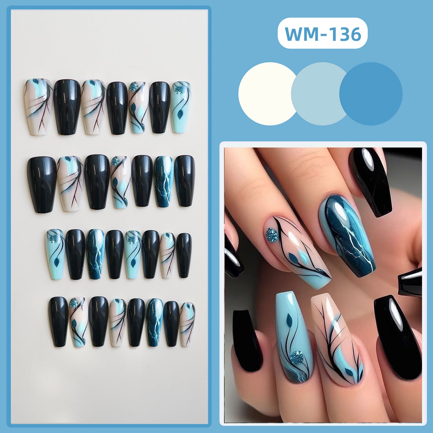Fashion Cold Bamboo Leaf Wear Nail Piece