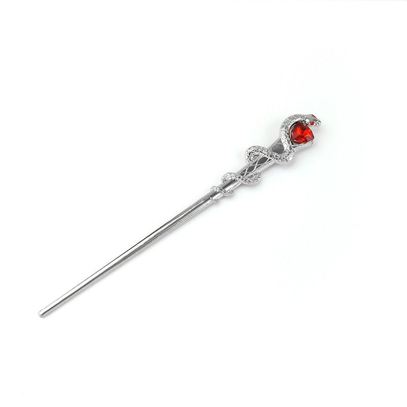 New Versatile Alloy Hairpin Snake-shaped Gem Hair Accessory