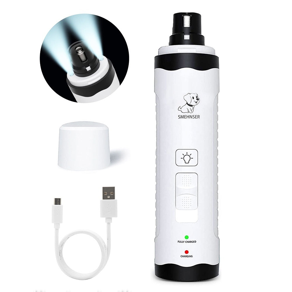 Smehnser Pet Automatic Nail Piercing Device 3-speed LED Electric