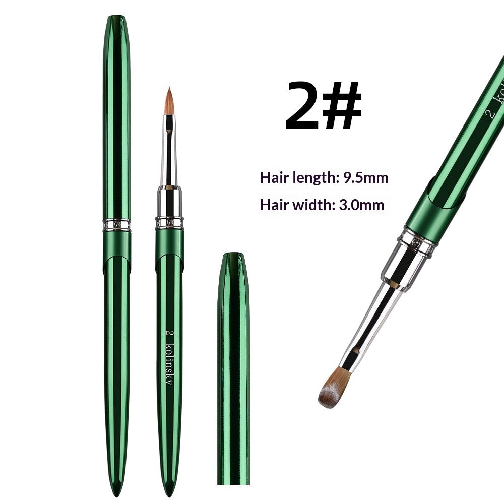 18 kolinsky Metal Rod Mink Hair Nail Art Crystal Pen