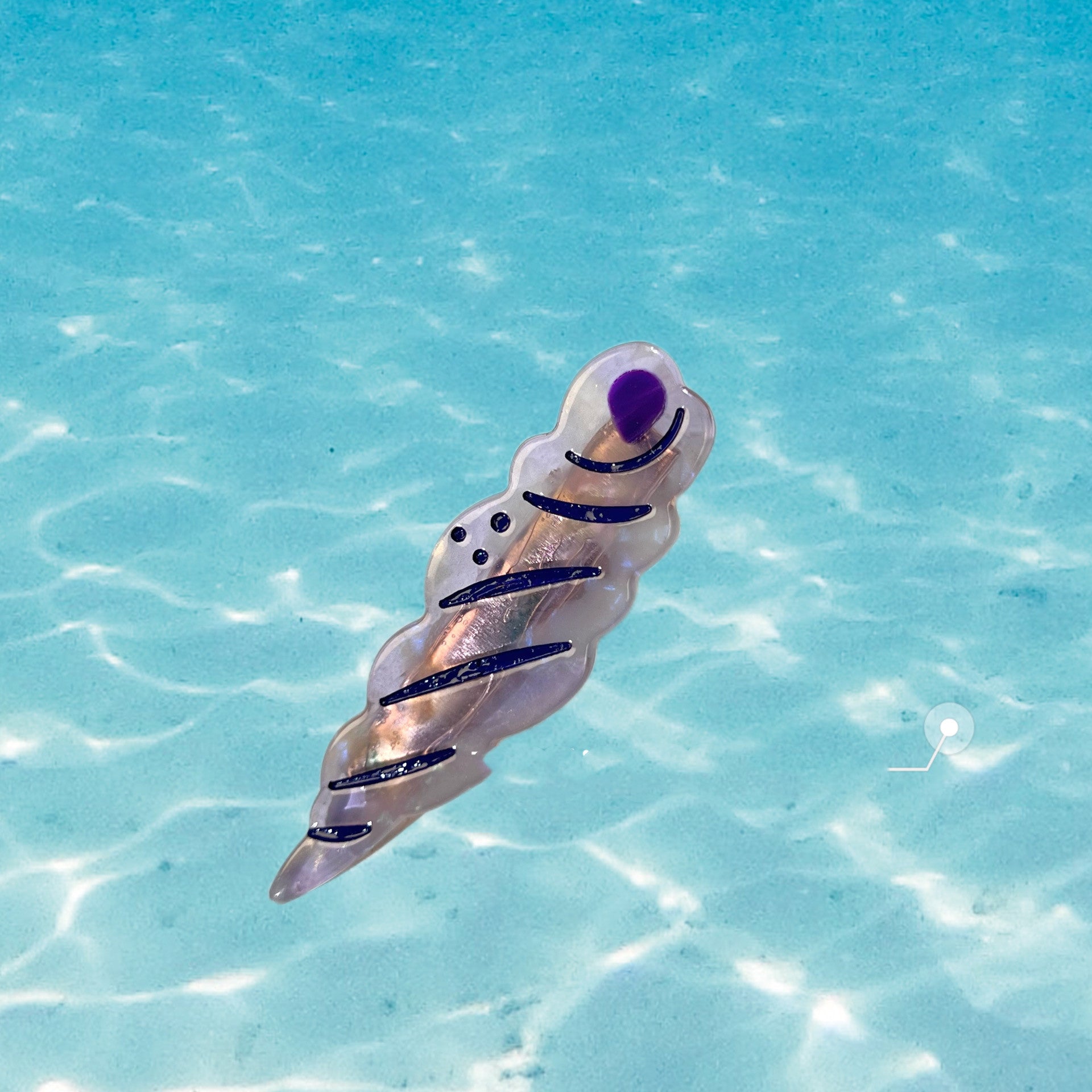 Beach Series Acetate Side Clip Starfish Conch