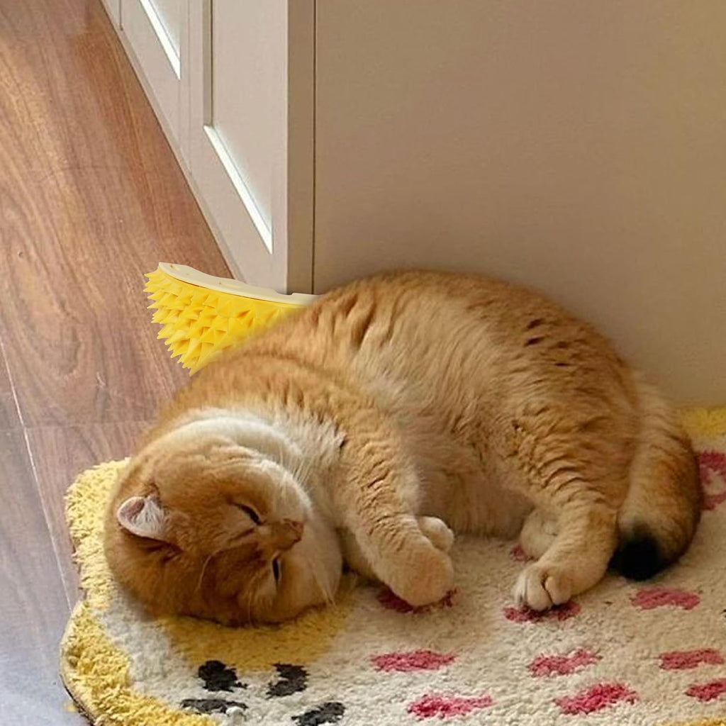 Cat Corner Scratcher Durian Shaped Corner Tickler Cat Mint Self Groomer Toy Kittens Wall Corner Massage Comb Scratcher Board For Indoor Cats