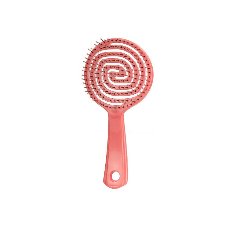 Hollow Wet And Dry Straight Hair Curls Portable Round Lollipop Massage Comb