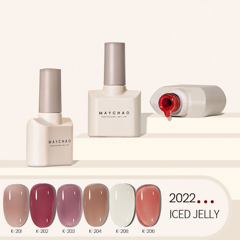 Maychao Transparent Jade Fat Ice Transparent Nude Nail Polish