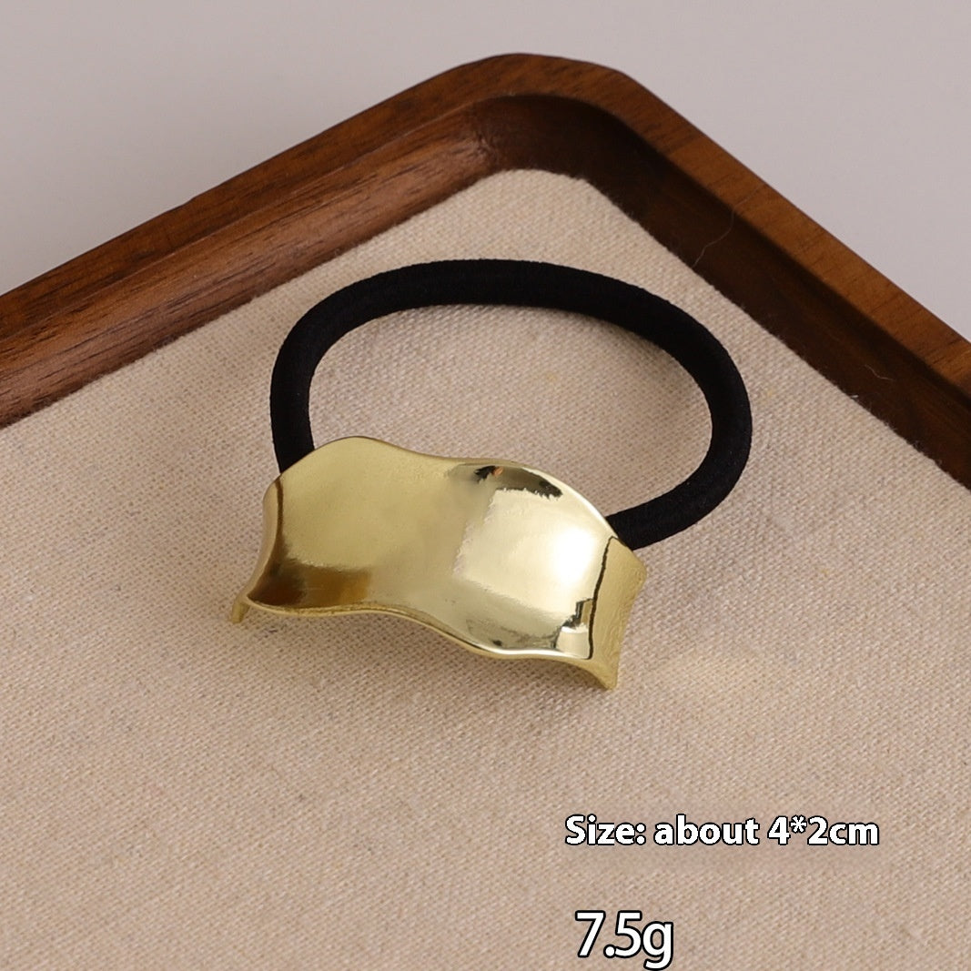 European And American Cold Style Geometric Metal Concave-convex Stretch Retro Head Rope