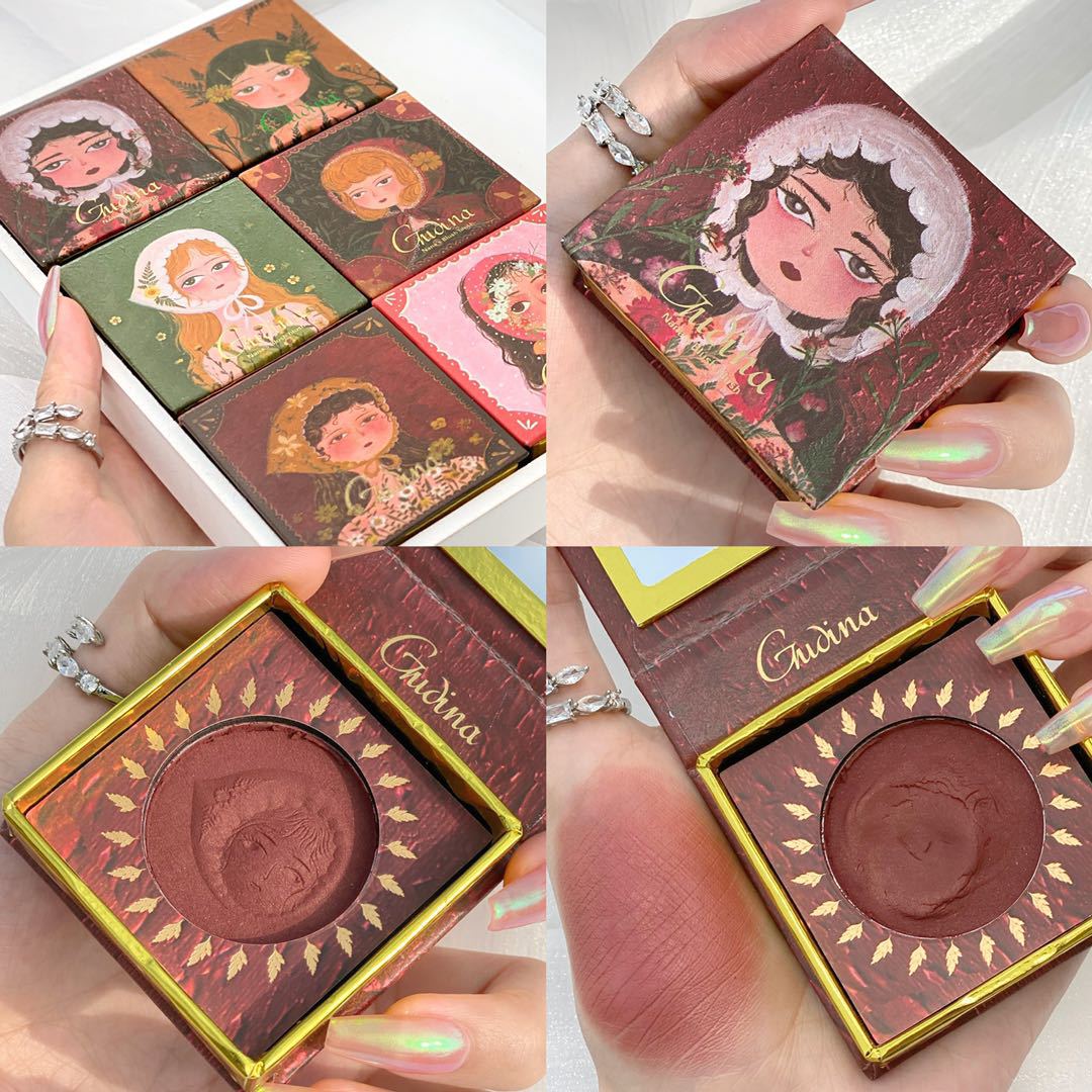 Gudina Monochrome Blush Maple Leaf Retro Vitality Girl Nude Makeup Natural Service