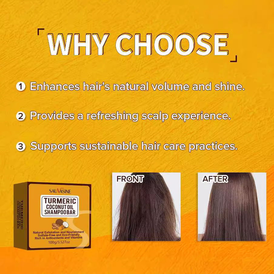 Cross-border New Turmeric Coconut Oil Shampoo Soap