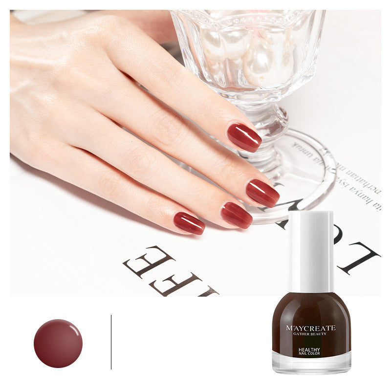 Maycreate Nail Polish Female Long-lasting Tear-free Baking Free Transparent Net Red Summer Nail Polish