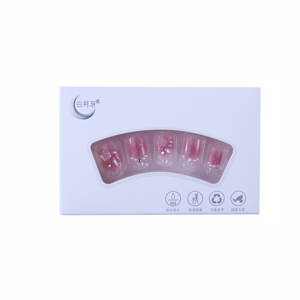 Camellia Nail Stickers Blush Pearl Piece