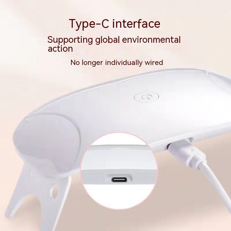 Mini Small Folding Mouse Hot Lamp Handheld Phototherapy Machine Nail Baking Drying UV Curing