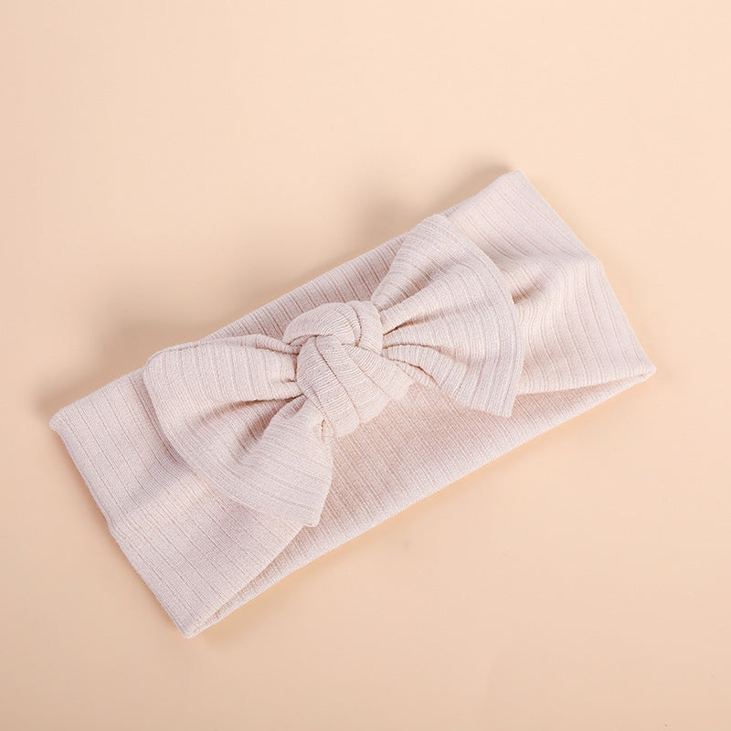 Baby Knitted Stretch Non-marking Bow Hair Tie