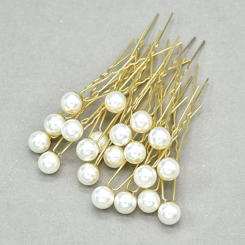 Pearl U-shaped hairpin bridal headband