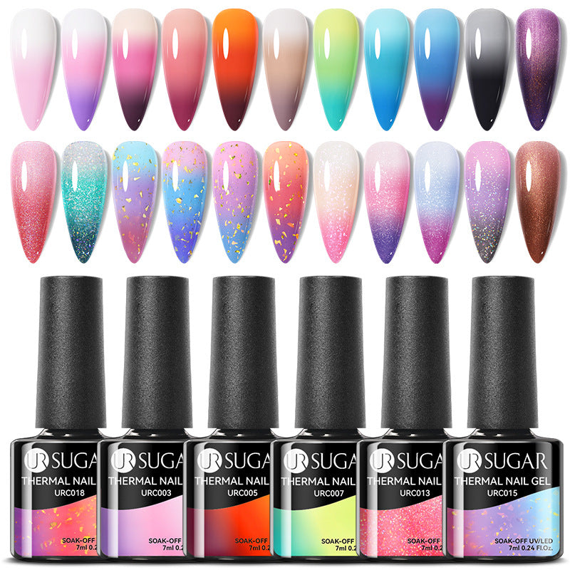 UR Sugar Autumn And Winter New Temperature Change UV Polish Cold And Warm Gradient Nail Glue