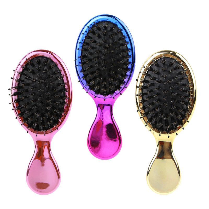 Mini Straight Hair Massage Airbag Comb With Boar Bristles