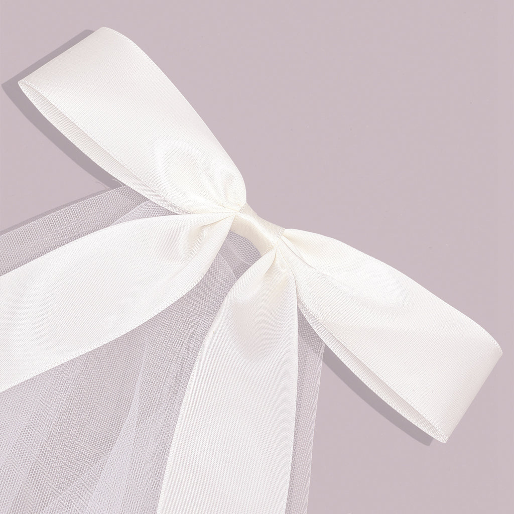 Ladies Fashion Ribbon Bridal Veil Short
