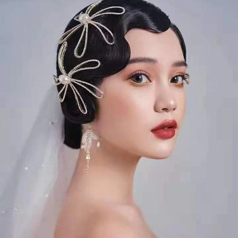 Bridal Rhinestone Tiara Elegant Lady Hair Comb Accessory Set
