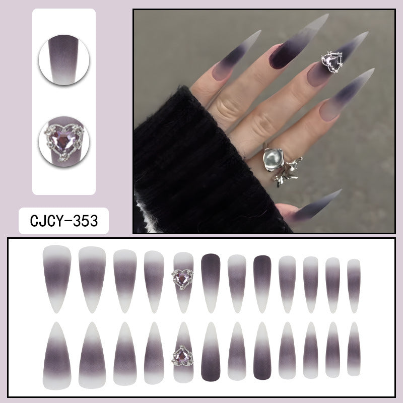 Nail Art Wearable Nails Dark Love Sweet Cool Gothic
