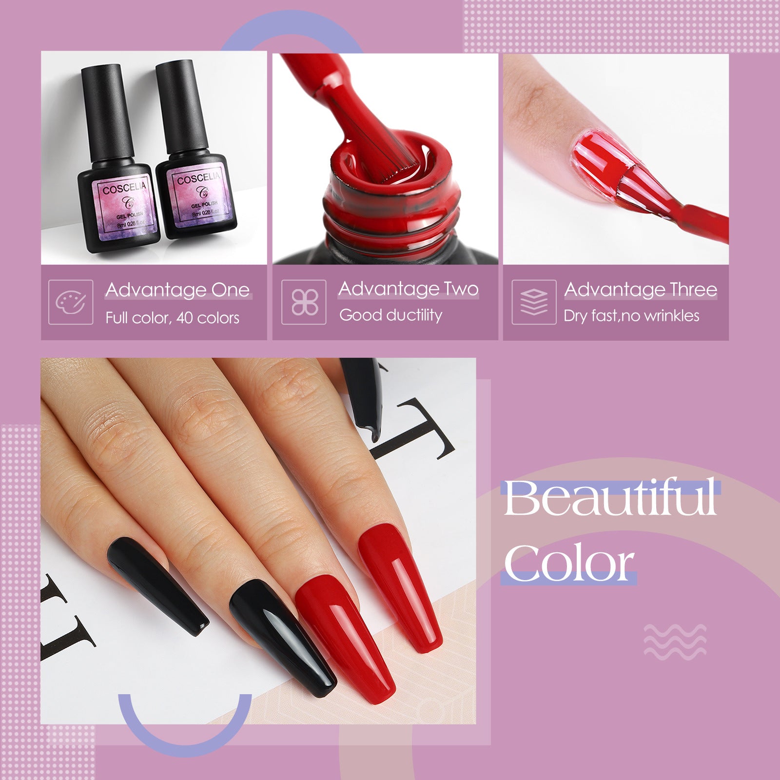 Coscelia Manicure Tool Set Nail Polish Glue Full Set