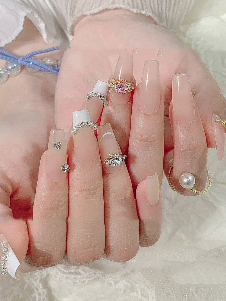 Love Ring Faceted Crystal Diamond Nail Ornament