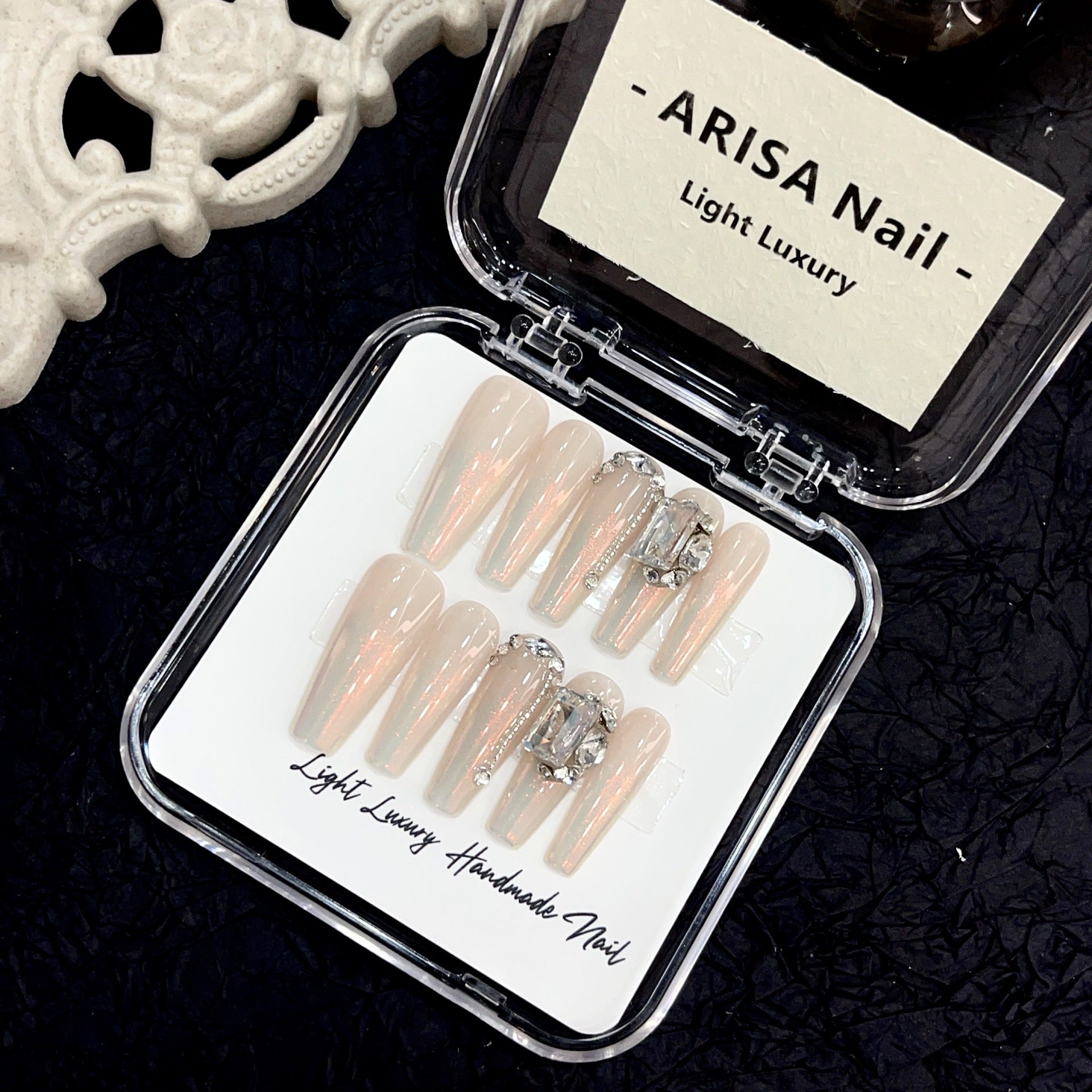 Arisa Nail Aurora Powder Gradient Pure Want To Wear Nail Tip Pure Handmade