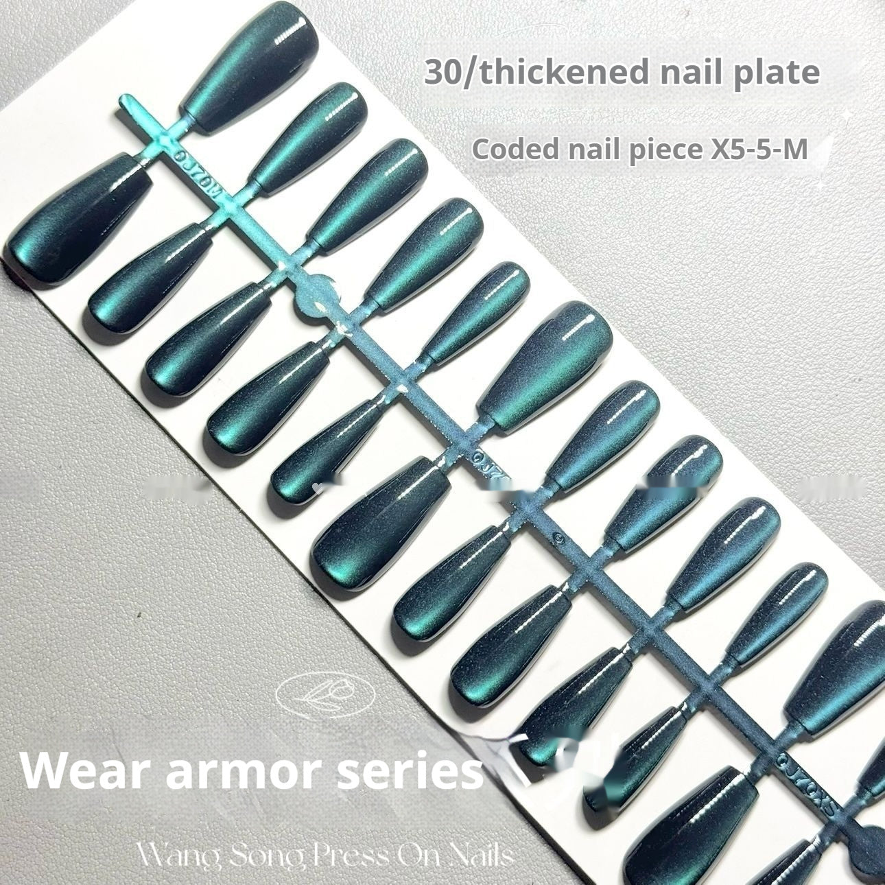 Nail Art Studio Solid Color Cat Eye 24 Blue Green Chameleon Sweet Cool Simple Wear Nail Tip