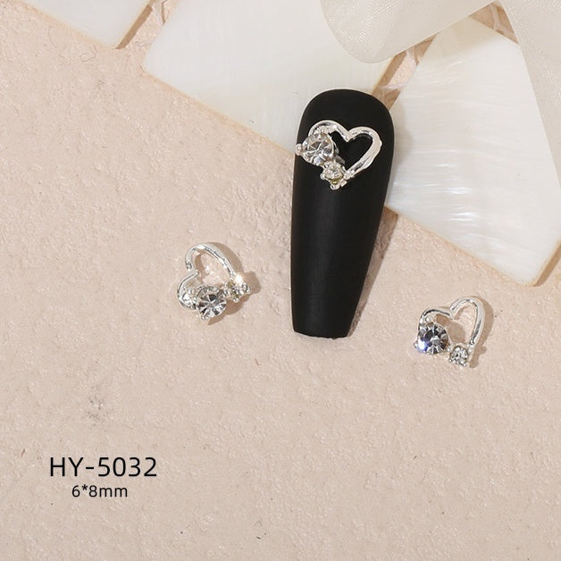 Alloy Nail Art Decorations Moon Flower And Butterfly Nail Studs