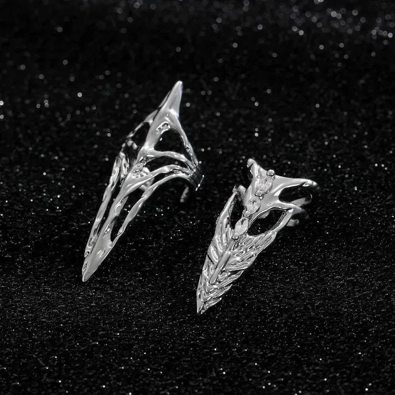 Micro Inlaid Zircon Nail Ring Personality