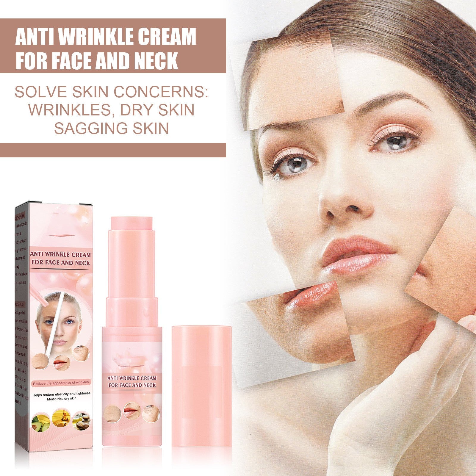 EELHOE Anti-aging Cream Stick Fade Facial Fine Lines Hydrating And Firming Anti-aging Repair Skin Care Cream Stick