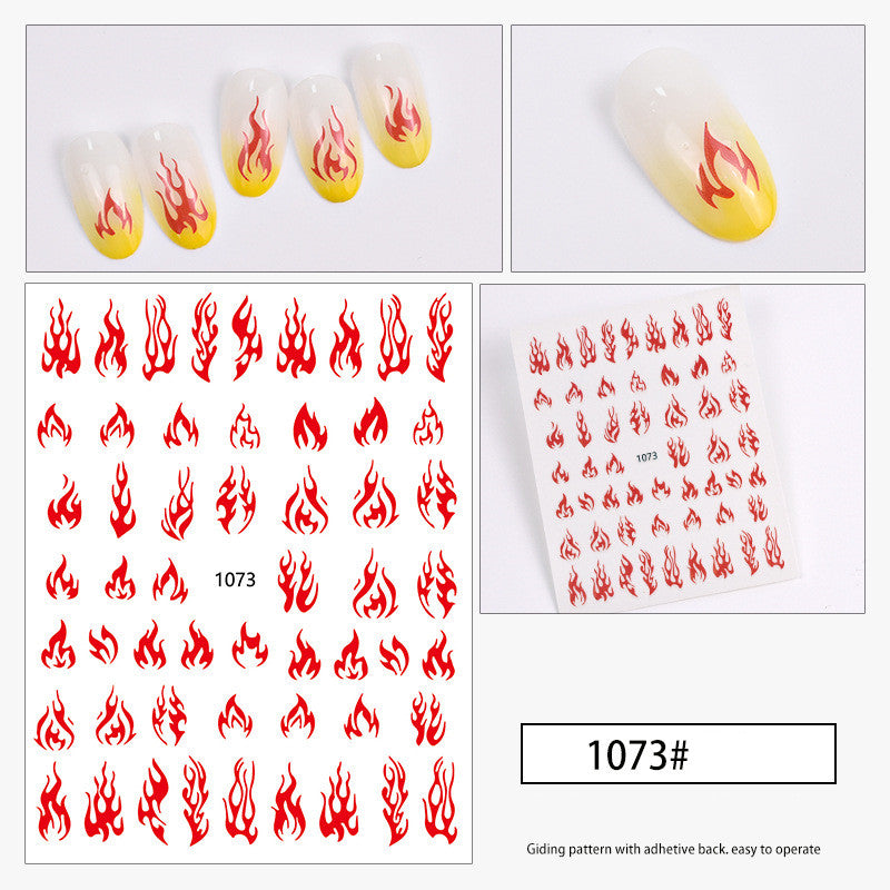 Flama Nail Flame Polish Glue Sticker Decoration Small Pattern